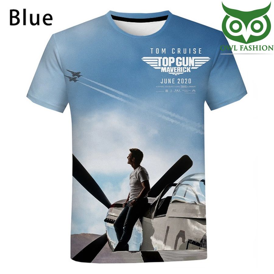 Top Gun Maverick Tom Cruise top aviators T shirt 3d