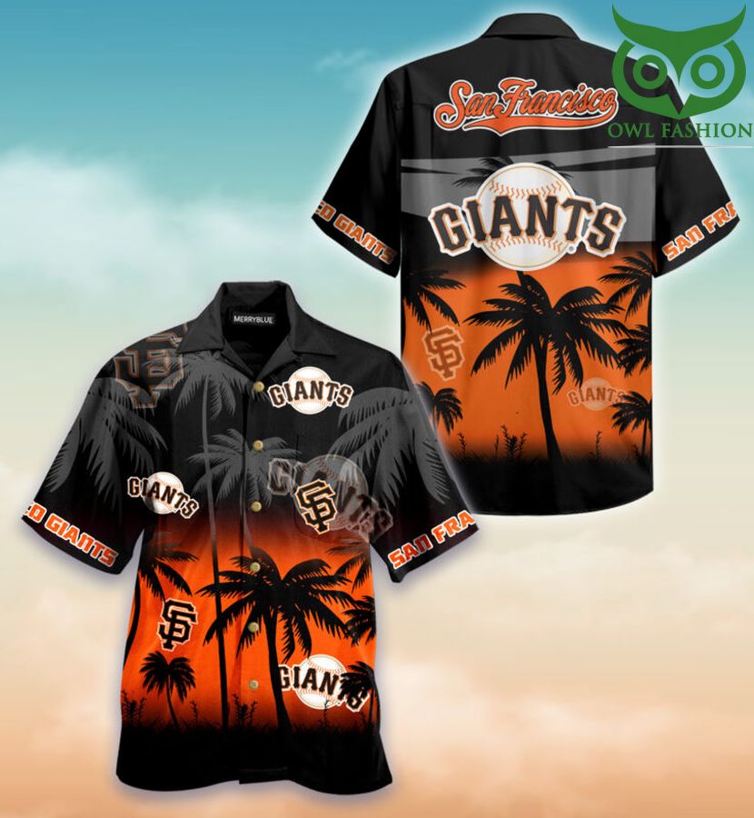 MLB St. San Francisco Giants ocean dawn sea palm Hawaiian shirt