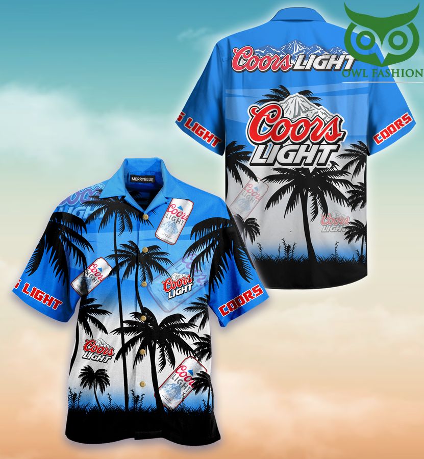 Coors Light beer Drink palm Hawaiian Shirt