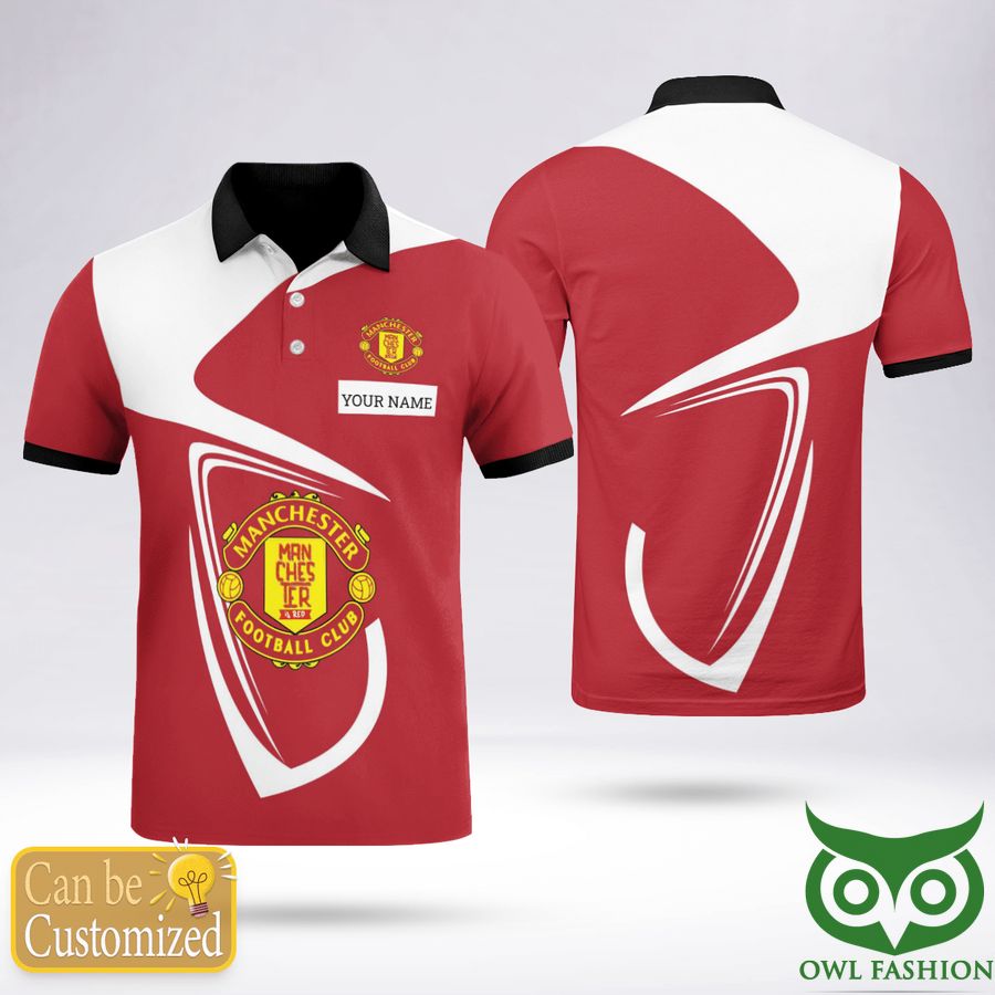 Custom Name Manchester FC Limited Edition Polo Shirt