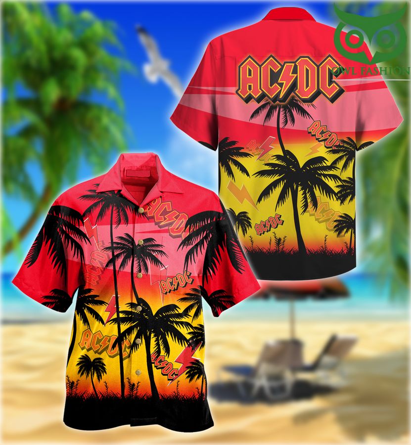AC DC Music Palm Hawaiian Shirt