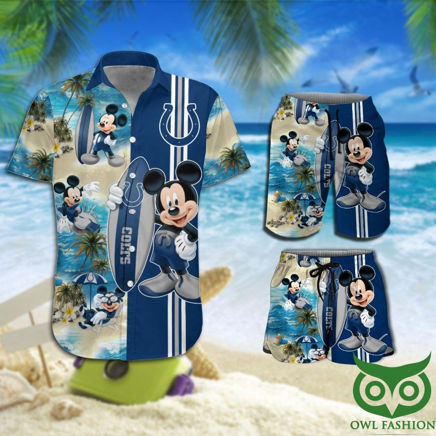 Indianapolis Colts Mickey Mouse Hawaiian Shirt Shorts NFL