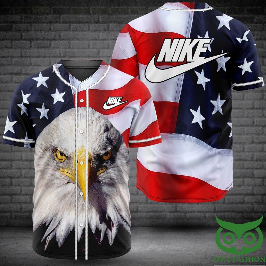Limited Nike Big Eagle Head Flag in Background Jersey