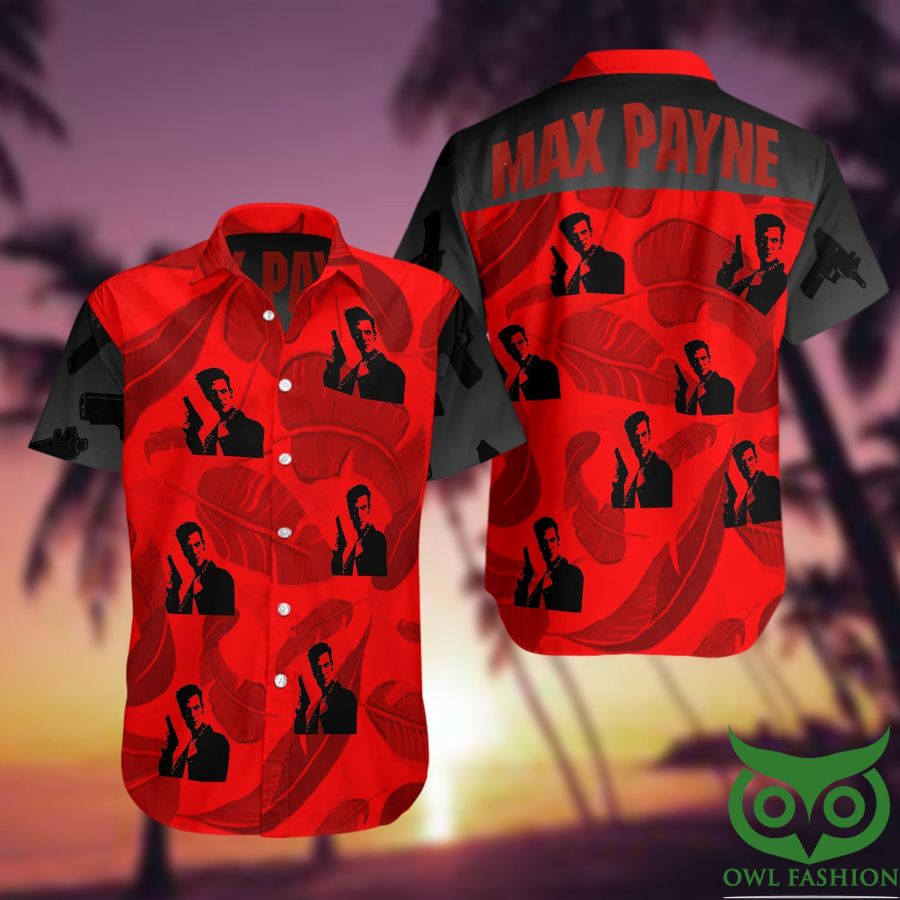 Max Payne Red Hawaiian Beach Shirt