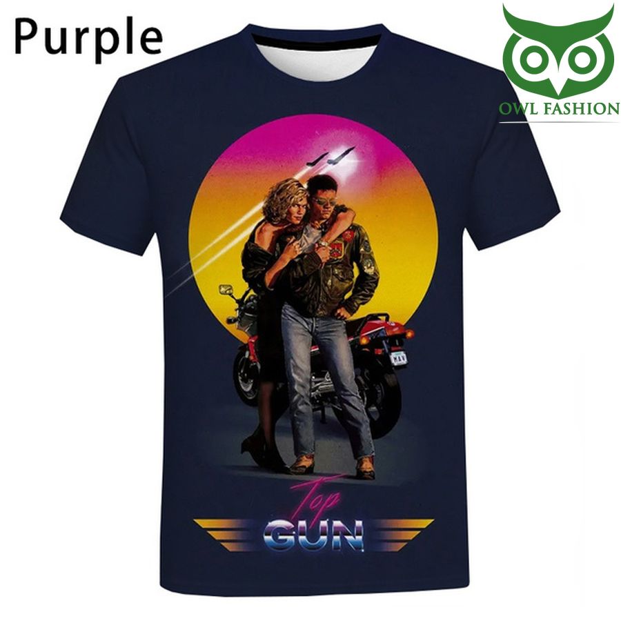 Top Gun Maverick Tom Cruise with Girl T shirt 3d