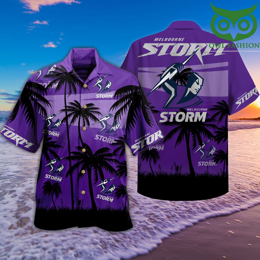 Melbourne Storm Palm sea Hawaiian Shirt