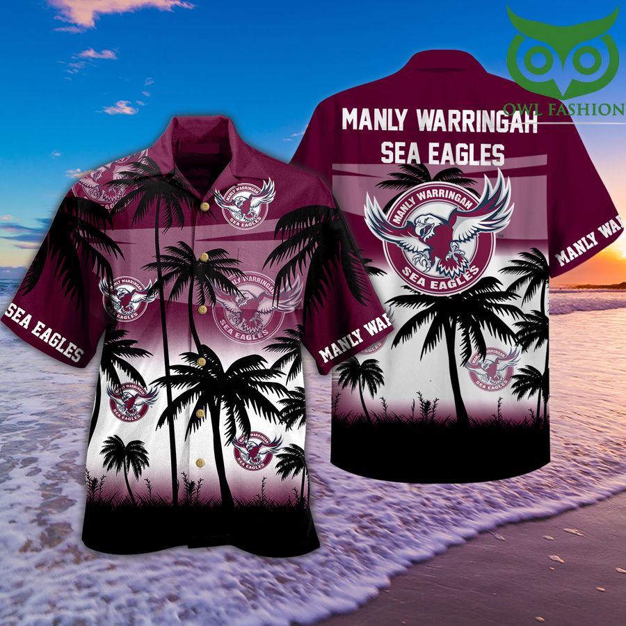 Manly Warringah Sea Eagles Palm Hawaiian Shirt