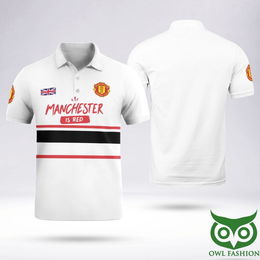 Manchesteris Red England Flag Team Logo Polo Shirt