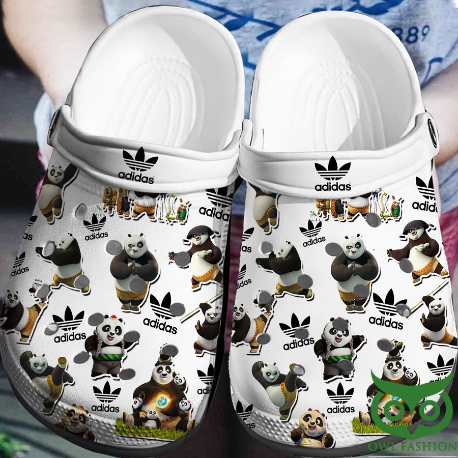 Adidas Logo Panda Kungfu White Crocs