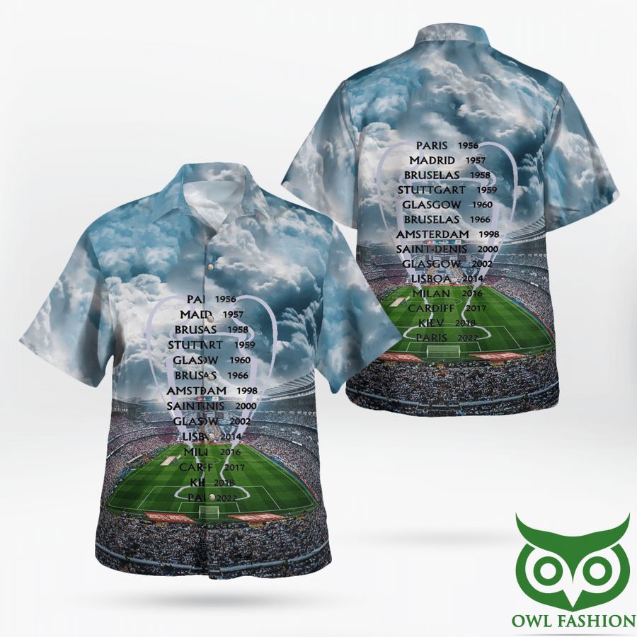 Real Madrid 2022 Stadium Places Hawaii Shirt