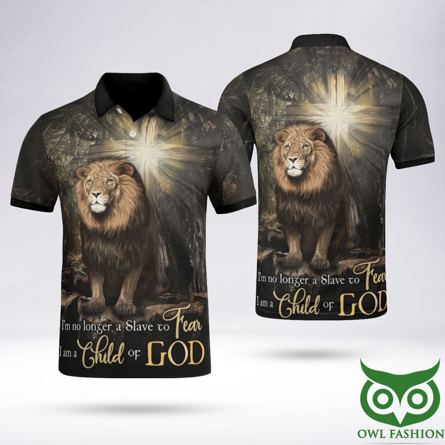 I'm No Longer A Slave To Fear Mighty Lion Polo Shirt