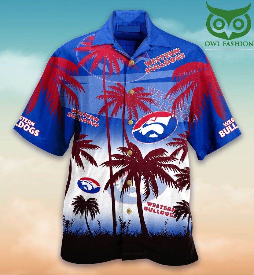 AFL Western Bulldogs sea palm Hawaiian Shirt