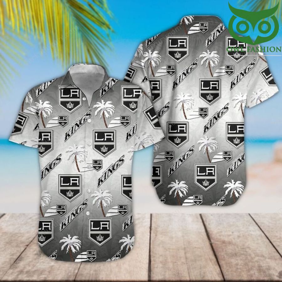 NHL Los Angeles Kings classic colored palm trees tropical Hawaiian shirt