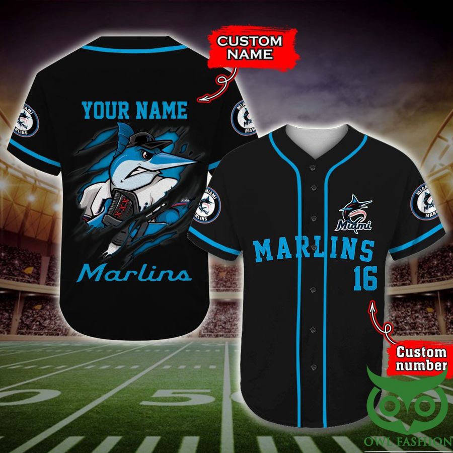 Miami Marlins Baseball Jersey MLB Custom Name Number