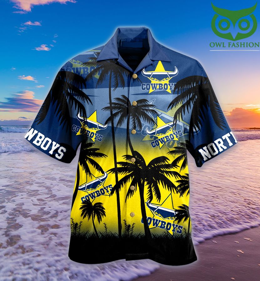 North Queensland Cowboys Palm Hawaiian shirt