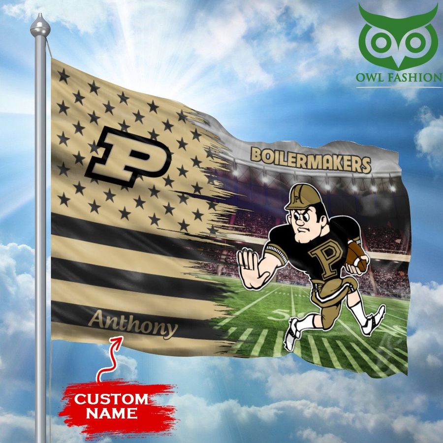 Purdue Boilermakers Flag Large Mascot NCAA Custom name basketball fans