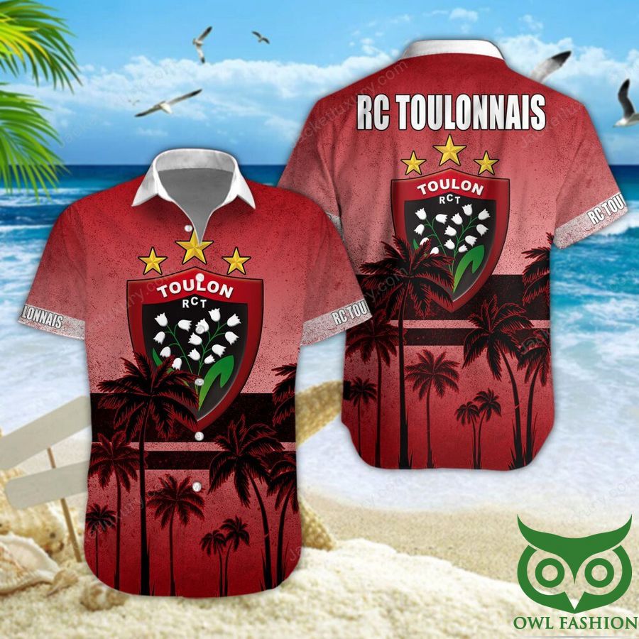 RC Toulonnais Logo Coconut Red 3D Shirt