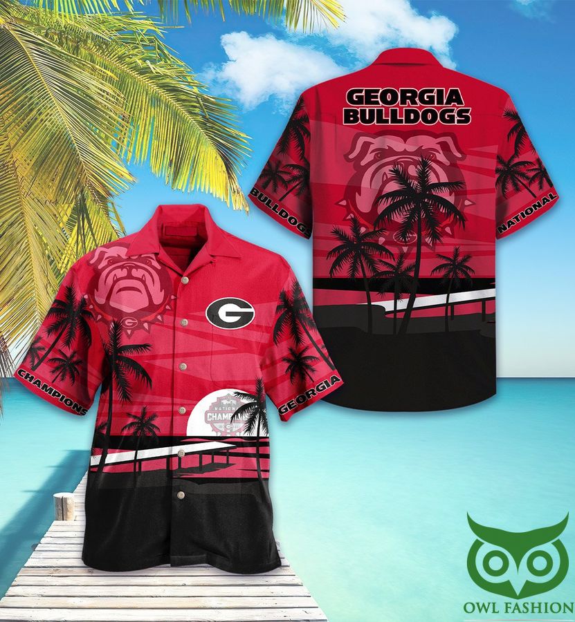 Georgia Bulldogs Red Champions Hawaiian Shirt