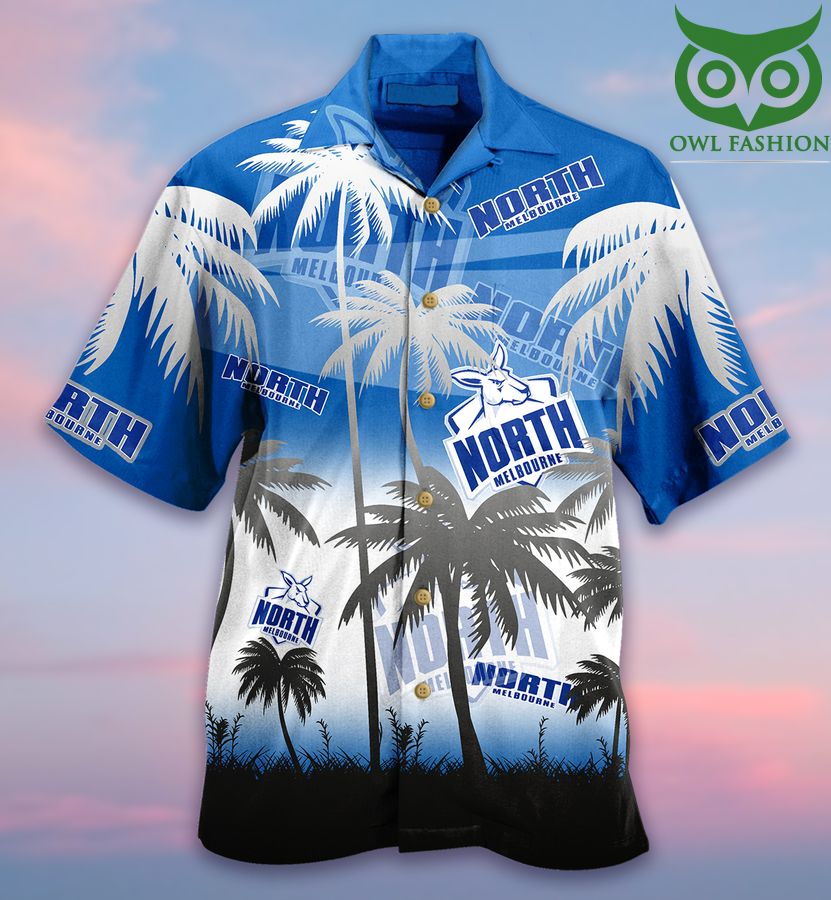 AFL North Melbourne Kangaroos sea palms Hawaiian Shirt