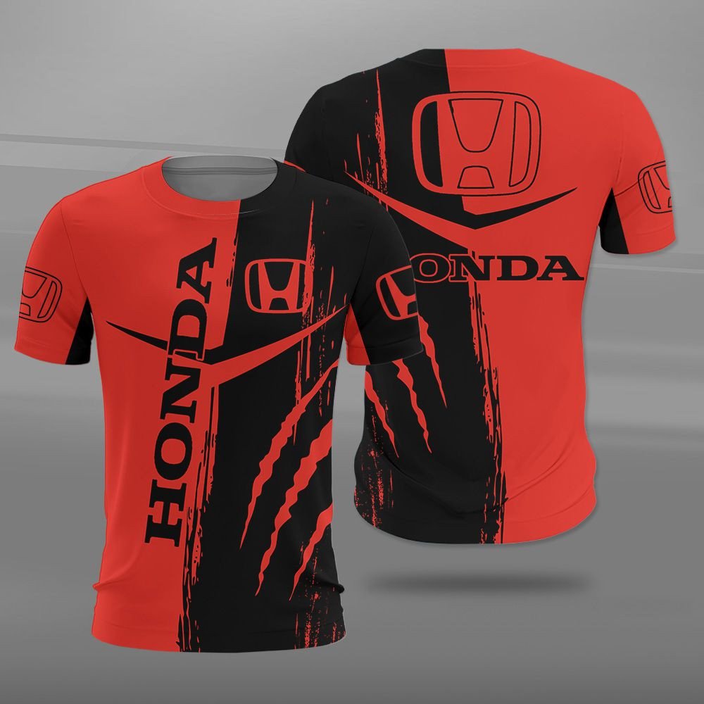 Honda Logo Black and Red 3D Shirt