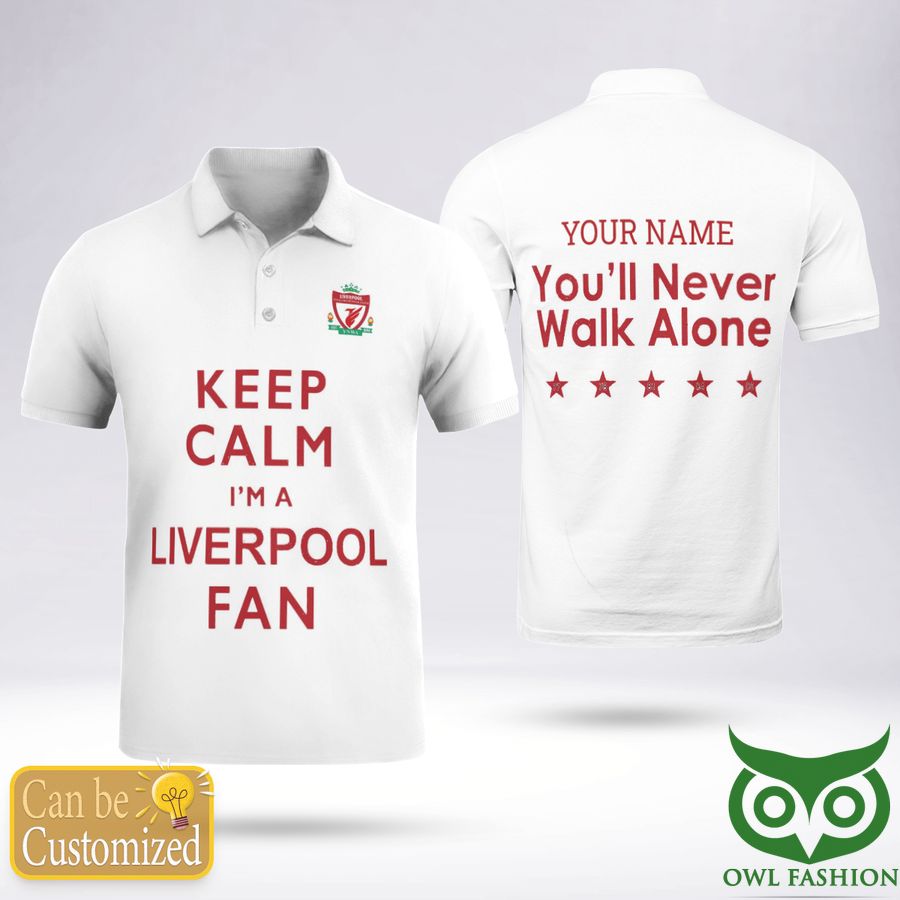 Custom Name Liverpool You'll Never Walk Alone Polo Shirt