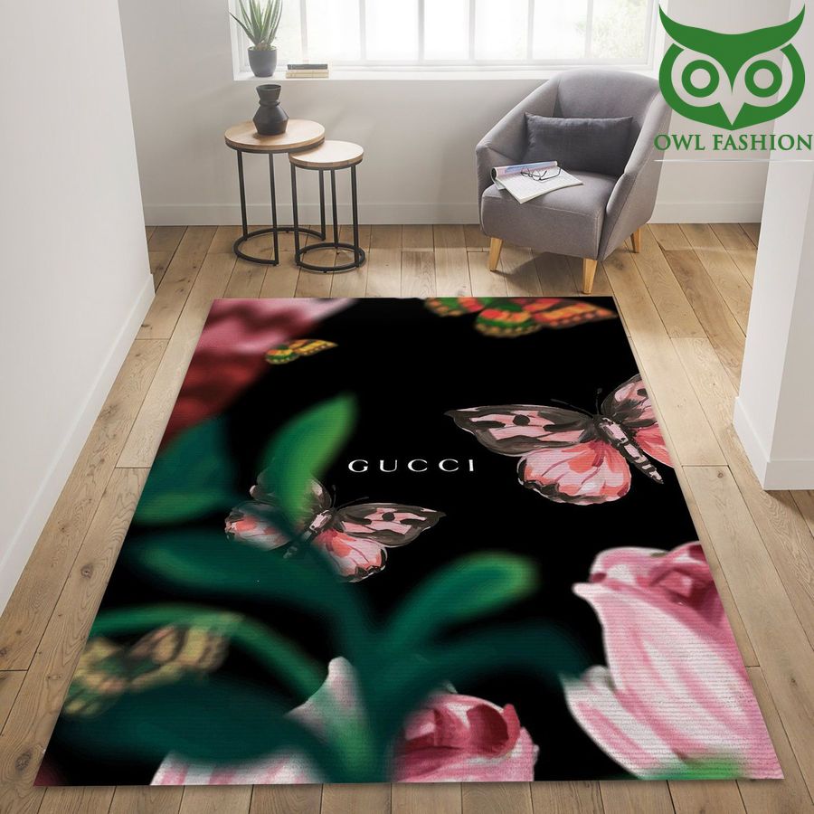 Gucci Butterflies Rug Living Room And Bed Room Rug Home US Decor