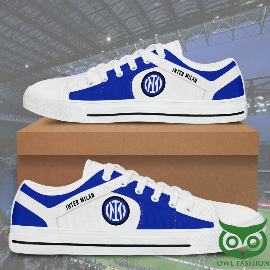 Inter Milan Black White Low Top Shoes For Fans