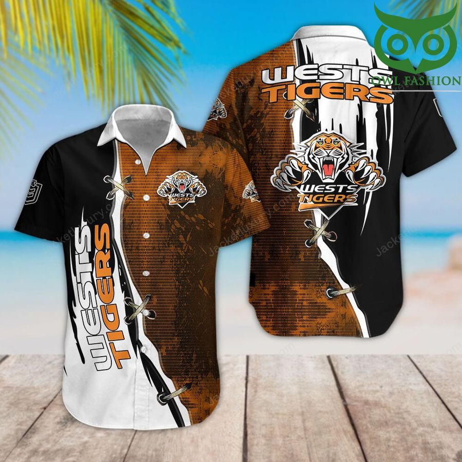 Wests Tigers colored cool style Hawaiian shirt for summer