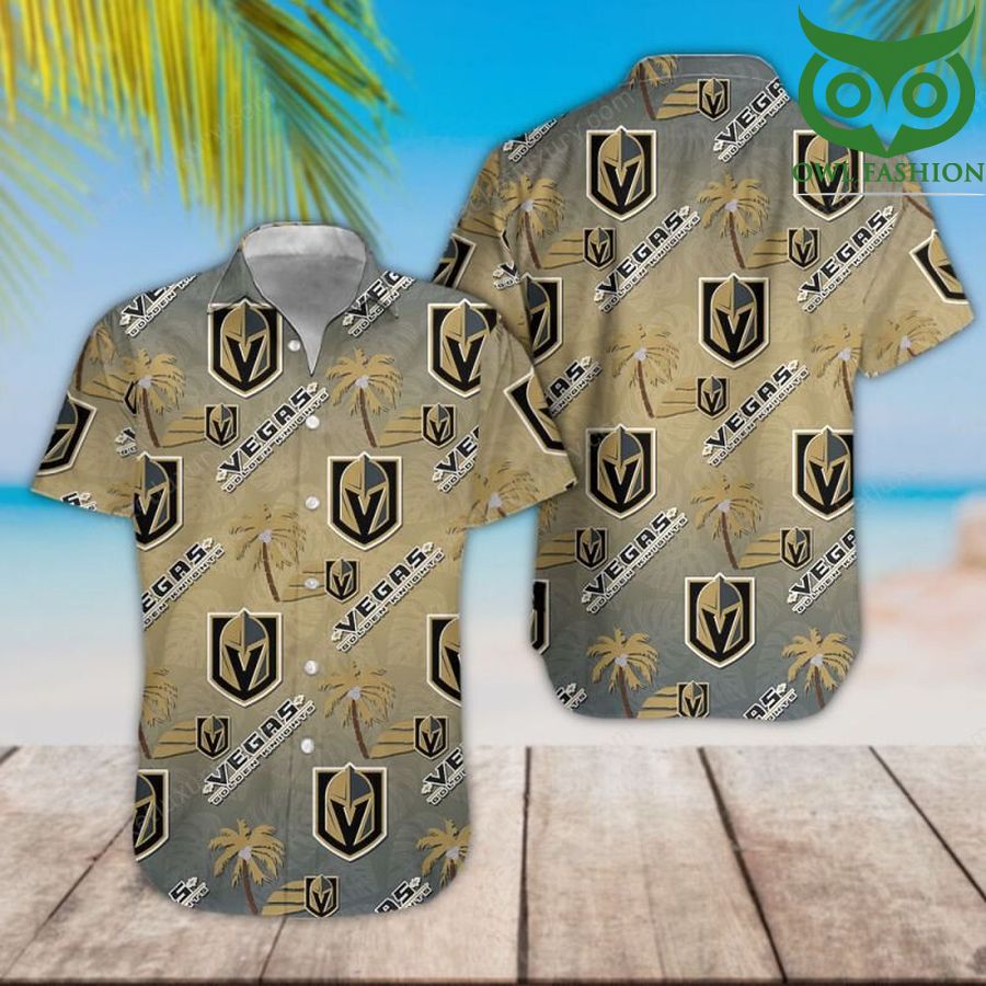 NHL Vegas Golden Knights classic colored palm trees tropical Hawaiian shirt