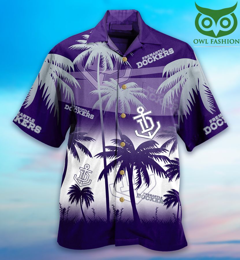 AFL Fremantle Dockers palm Hawaiian Shirt