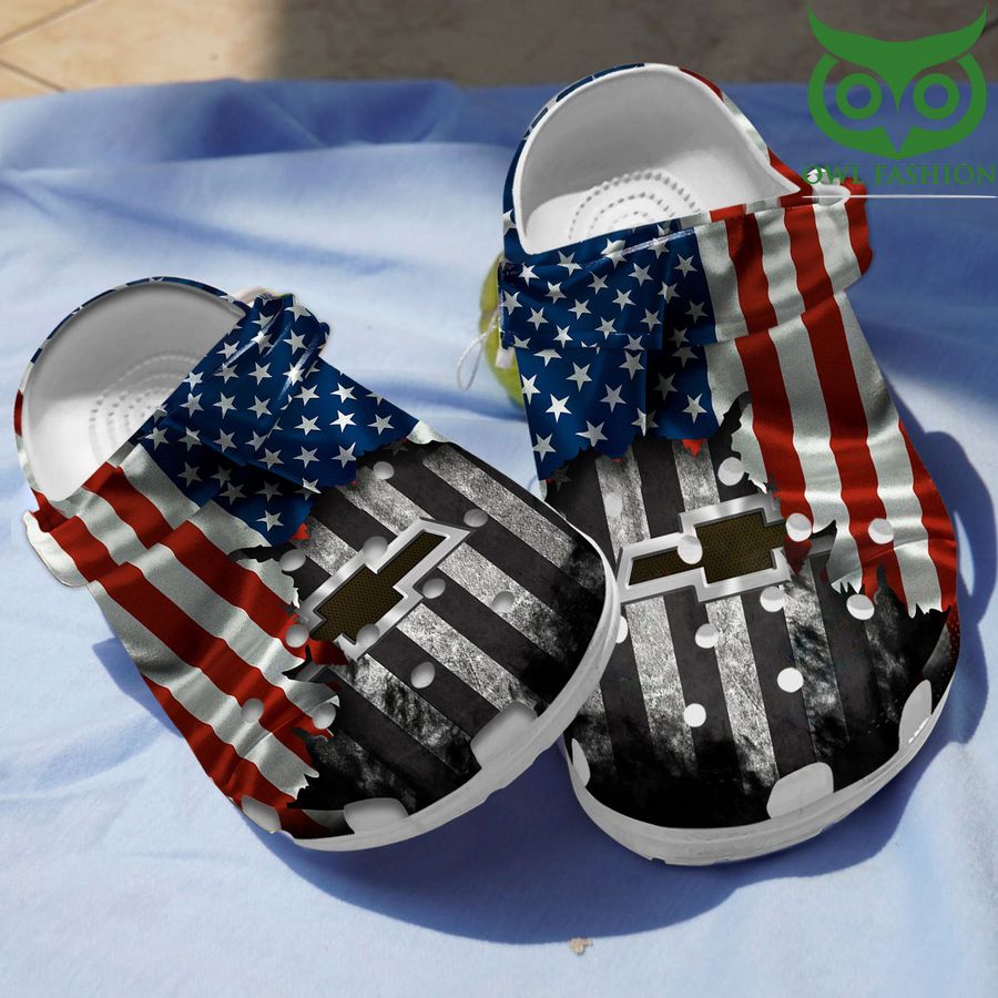 Chevloret America flag full printed crocs Slippers