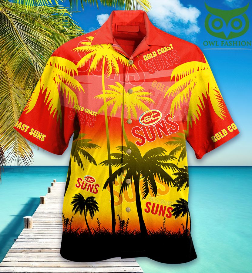 AFL Gold Coast Suns Football Club Hawaiian Shirt