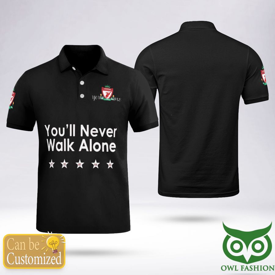 Liverpool Never Walk Alone Black and Red Polo Shirt