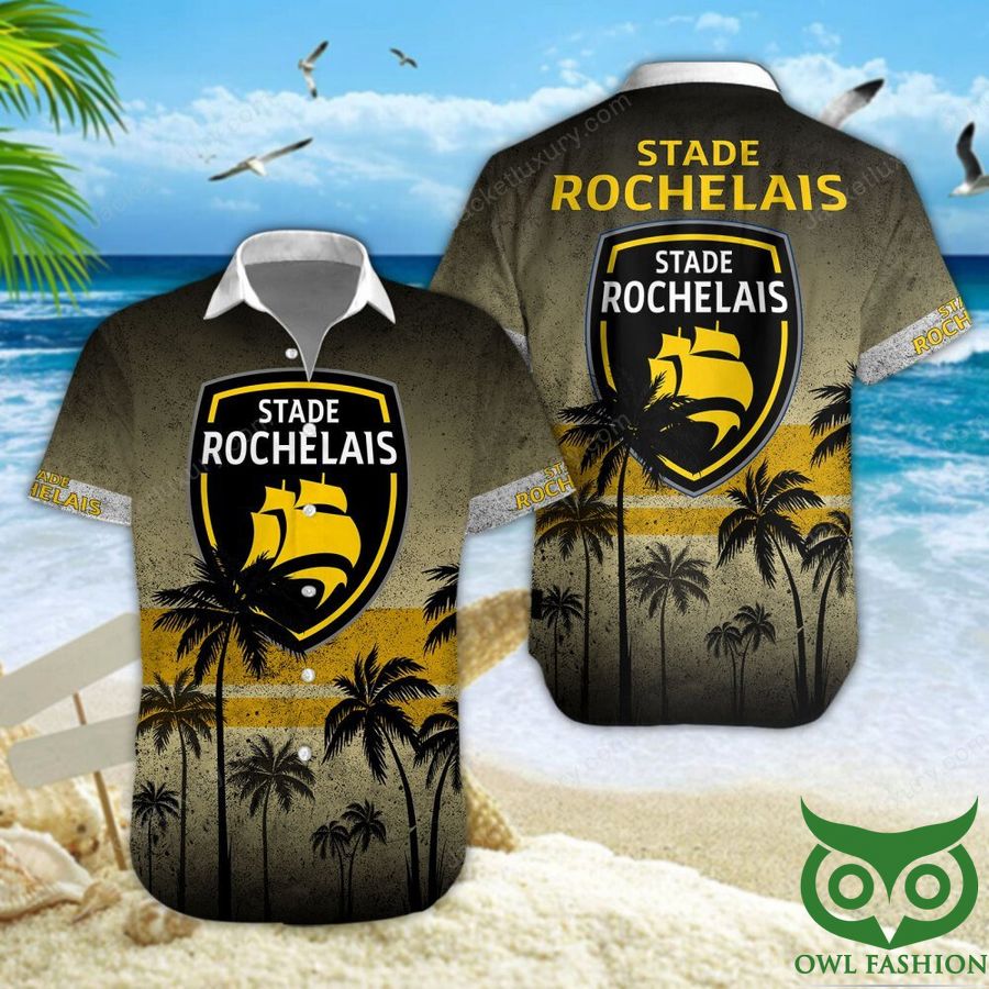226 Stade Rochelais Coconut Black Yellow 3D Shirt