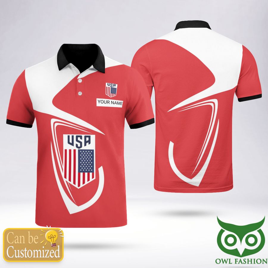 Custom Name United State World Cup 2022 Polo Shirt