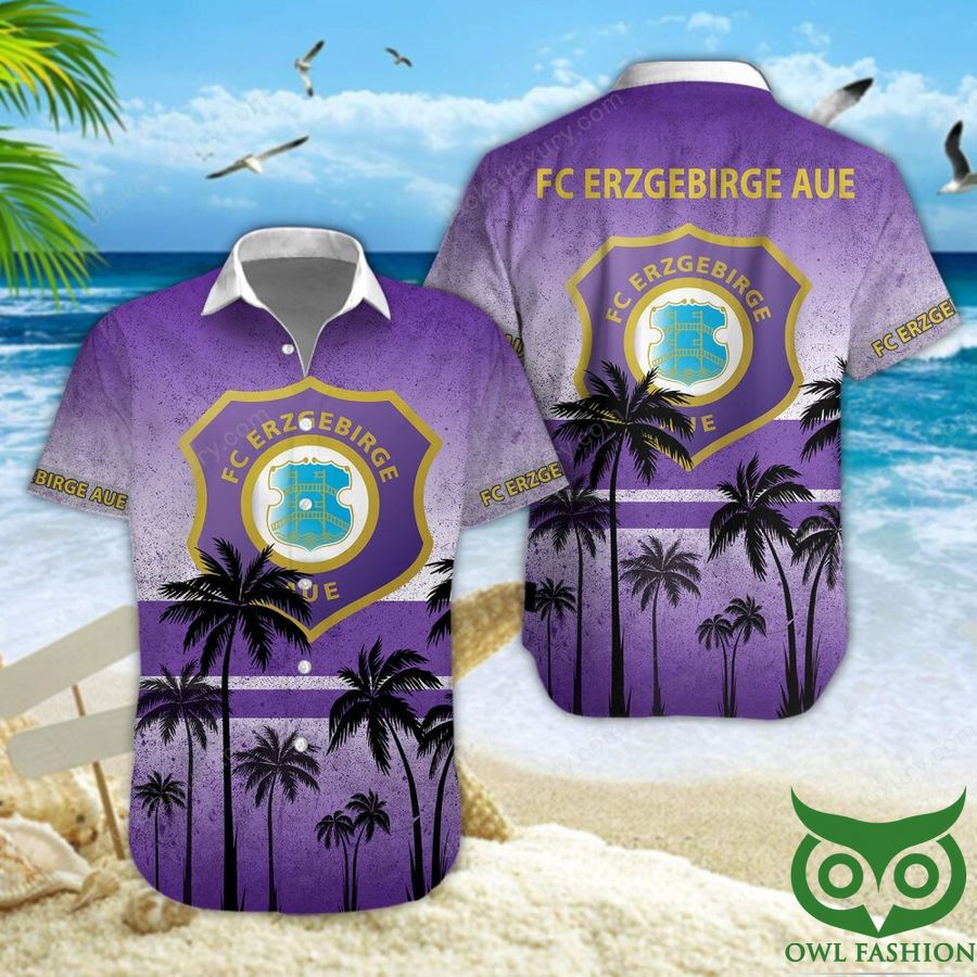 Erzgebirge Aue Purple Coconut Tree Hawaiian Shirt