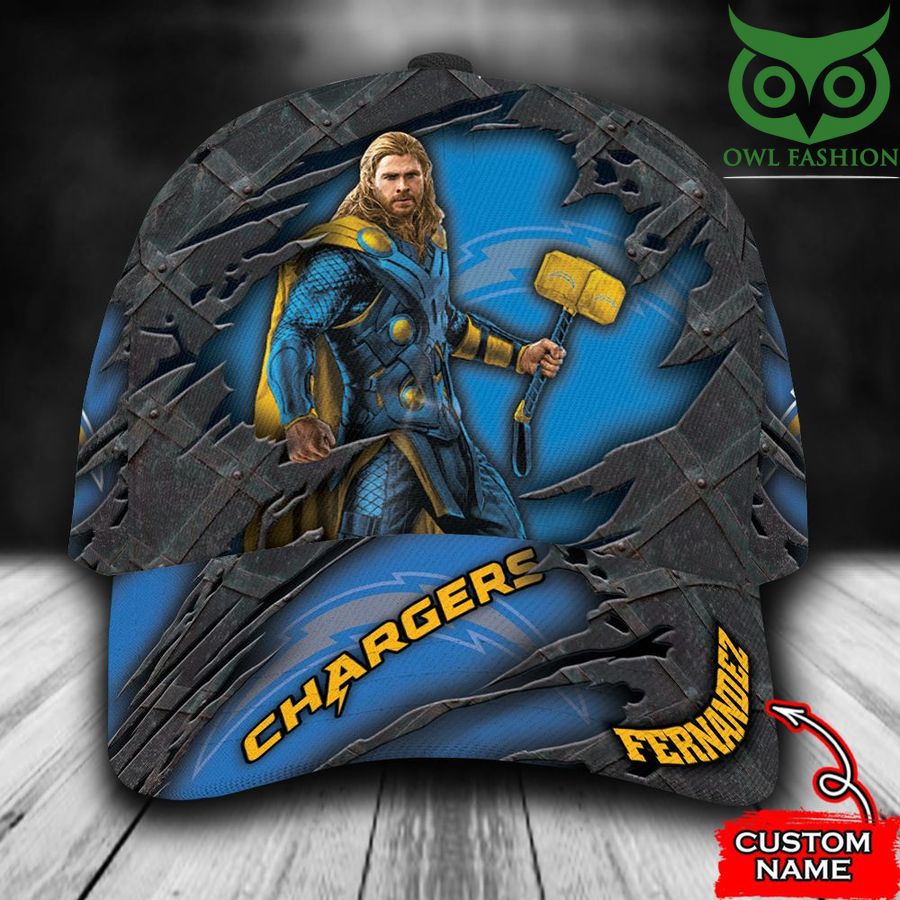 Los Angeles Chargers Classic Cap Thor NFL Custom name football fans