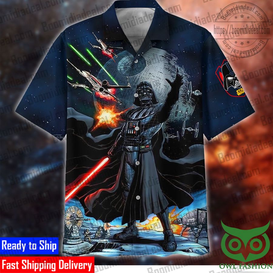 Star Wars Darth Vader SpaceShip Battle Hawaiian Shirt