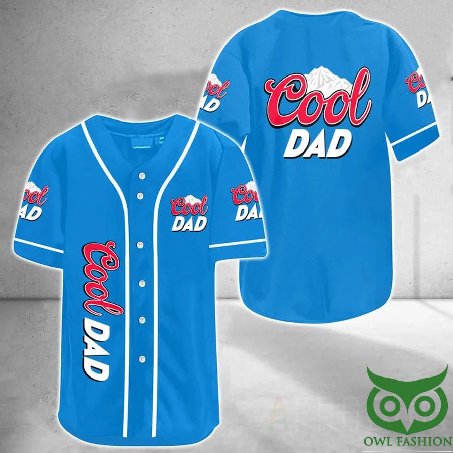 Vintage Blue Cool Dad Baseball Jersey