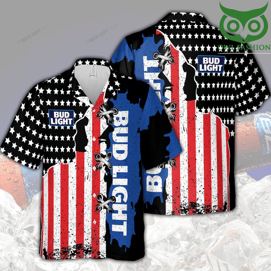 Bud Light American vibe ties Hawaii 3D Shirt