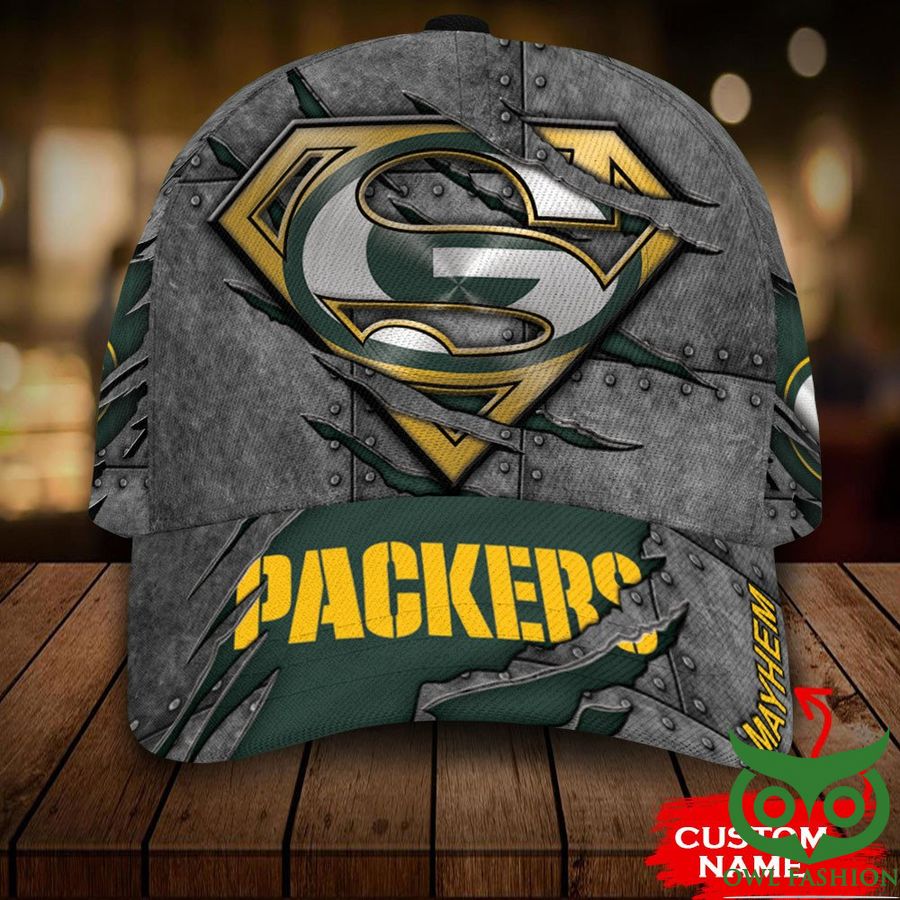 Custom Name Green Bay Packers NFL Superman Classic Cap