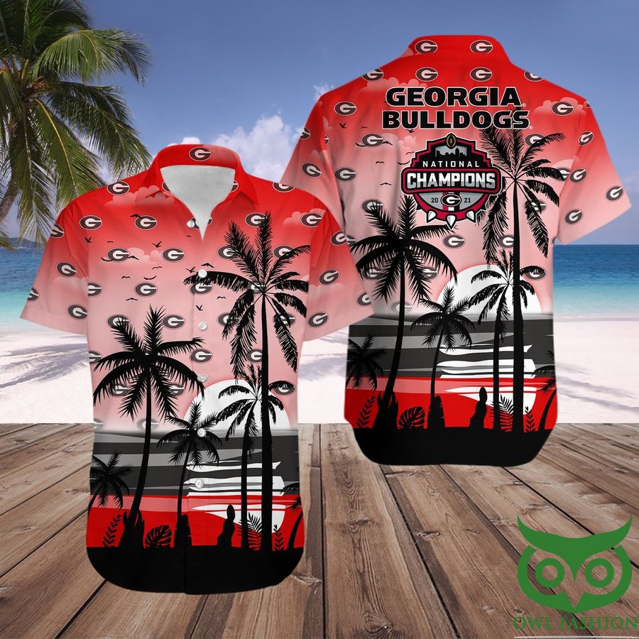 Georgia Bulldogs Red Hawaiian Shirt