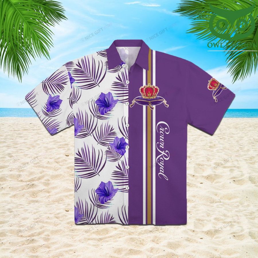 Crown Royal Mauve floral 3D Shirt Hawaiian aloha for summer