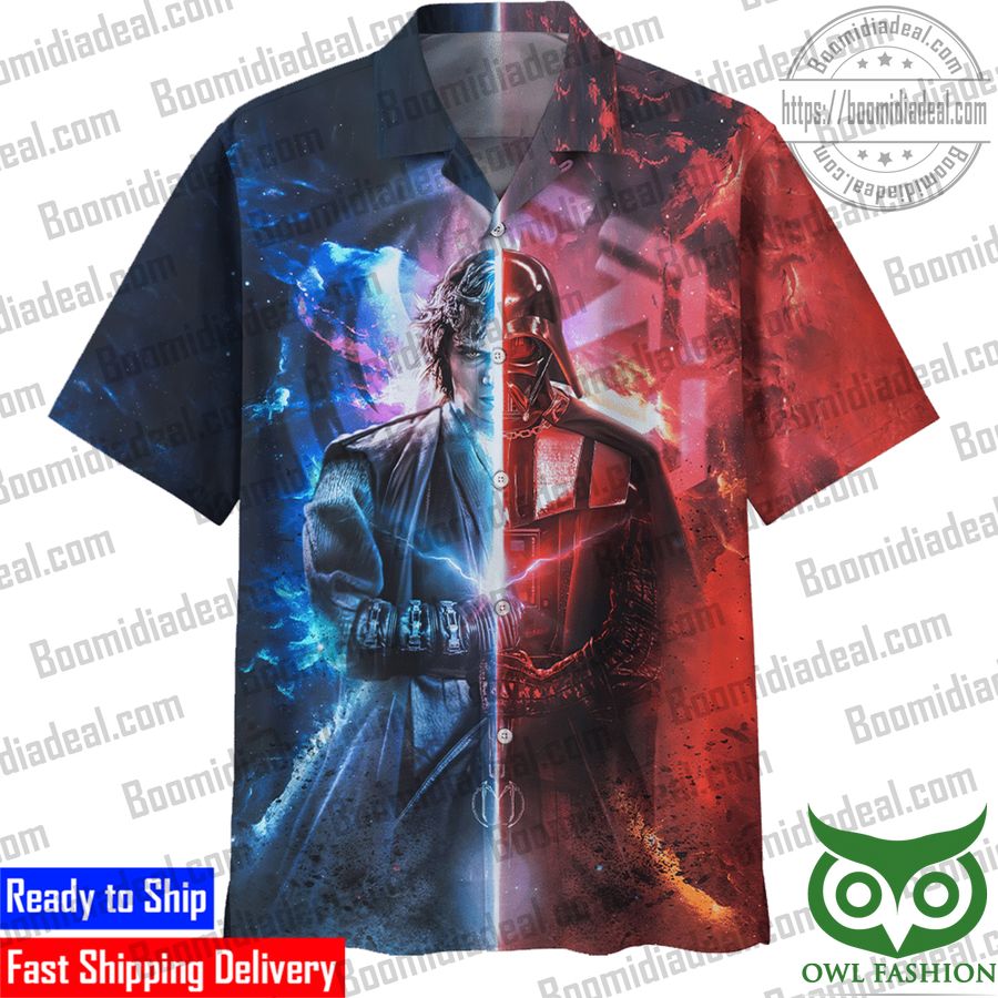 Star Wars Darth Vader Red and Blue Hawaiian Shirt