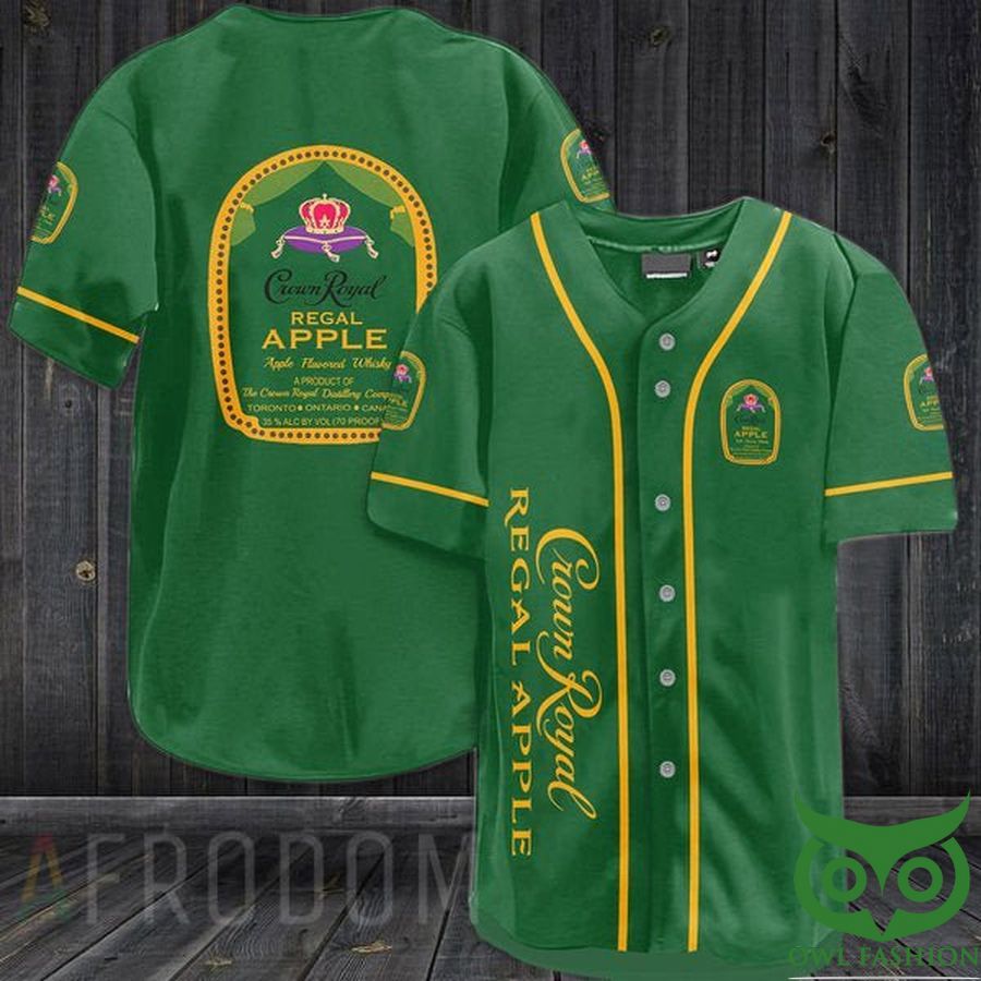 Vintage Green Crown Royal Regal Apple Baseball Jersey
