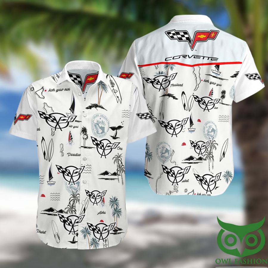Chevrolet Corvette Summer Short Sleeve Hawaiian Beach Shirt