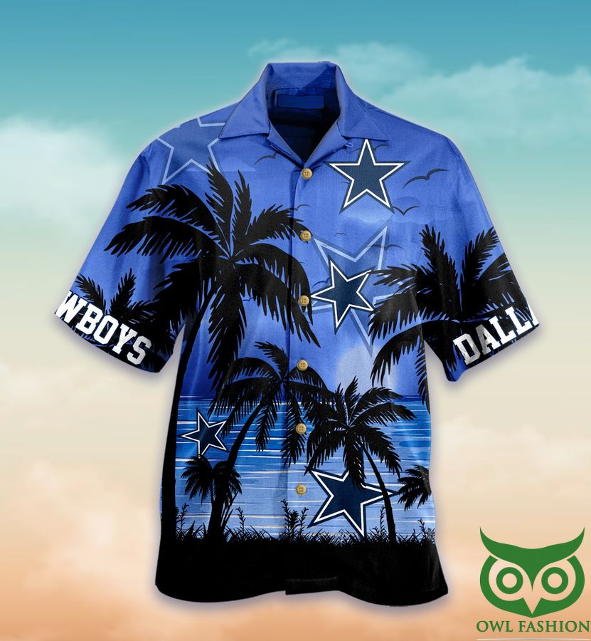 Dallas Cowboy NFL Palm Sunset Hawaiian Shirt