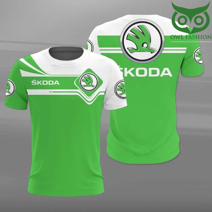 Skoda signature colors logo luxury 3D Shirt full printed