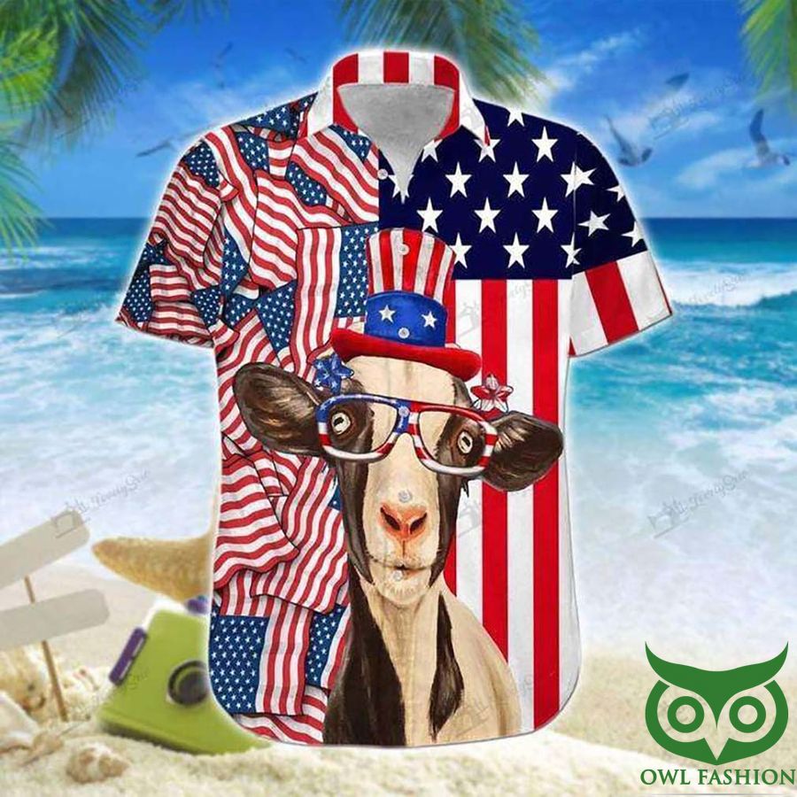 Goat 4th Of July Hawaiian Shirt