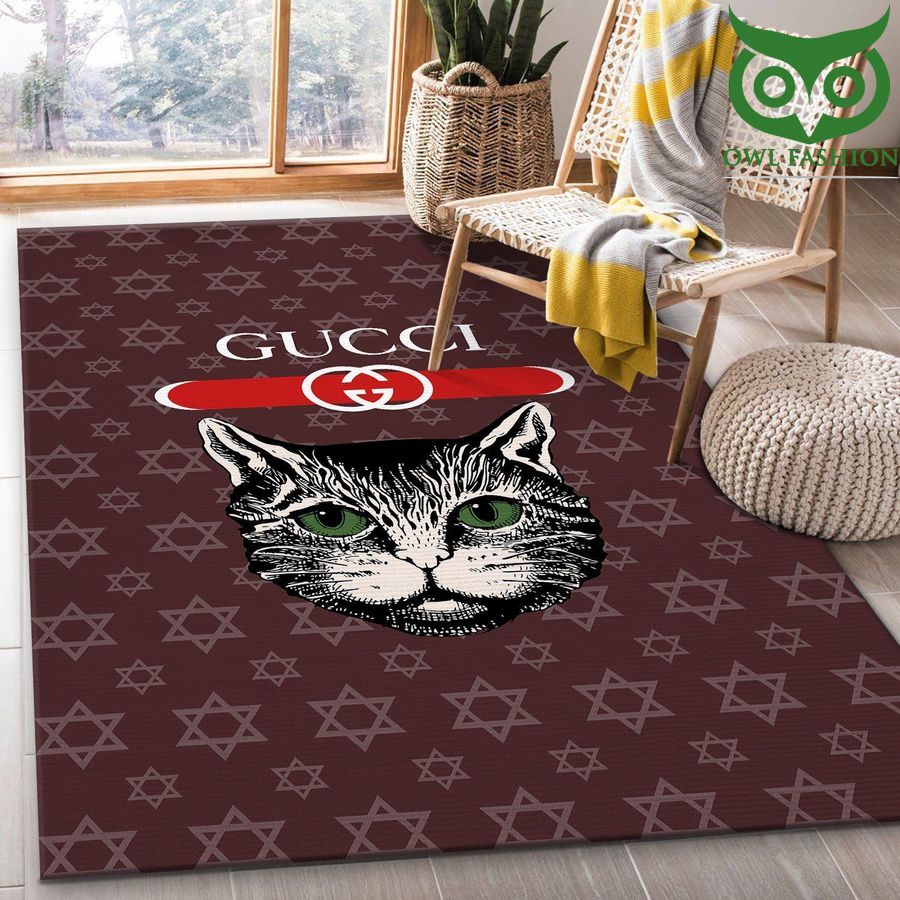 Gucci Cat Area Rugs Living Room Carpet FN301103 Christmas Gift Floor Decor The US Decor